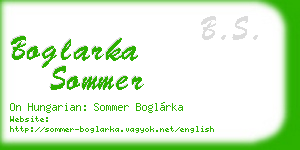 boglarka sommer business card